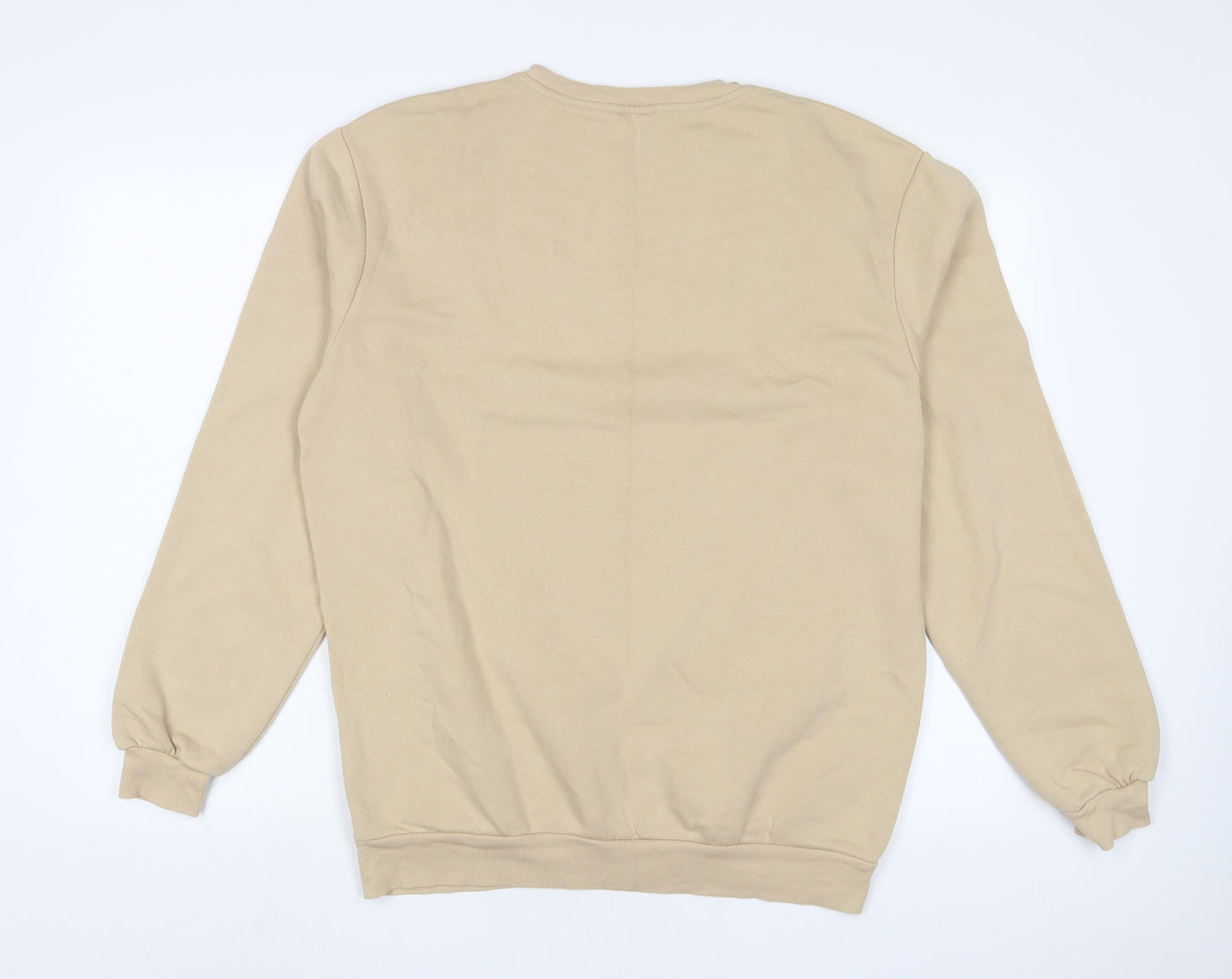 H&M Mens Beige Cotton Pullover Sweatshirt Size M