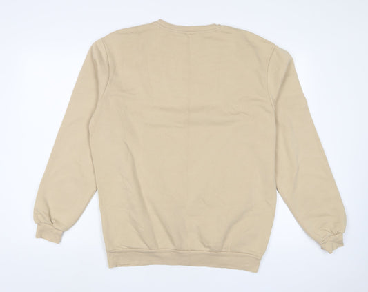 H&M Mens Beige Cotton Pullover Sweatshirt Size M