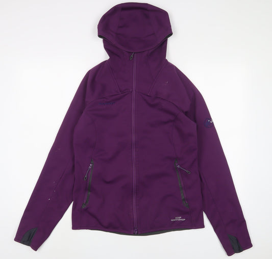 Mammut Womens Purple Jacket Size L Zip - Zip Pockets