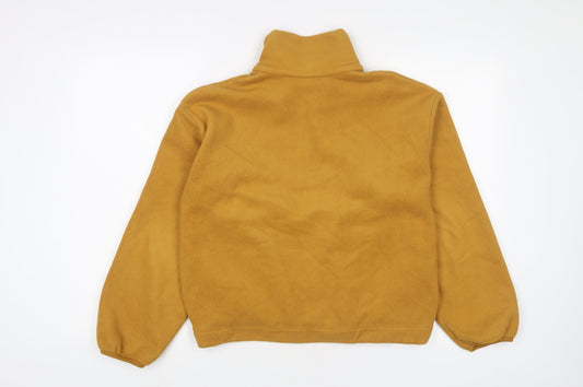 Uniqlo Womens Yellow Polyester Pullover Sweatshirt Size XS Zip