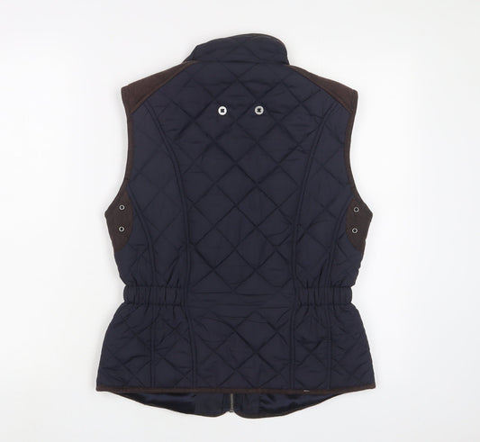 Claire Womens Blue Gilet Jacket Size 10 Zip