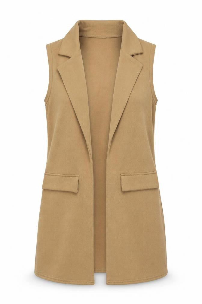 New Look Womens Brown Gilet Waistcoat Size 12 - Collared