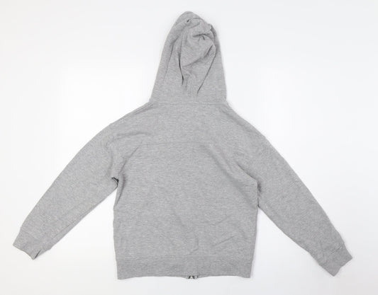 MNG Boys Grey Cotton Full Zip Hoodie Size 10 Years Zip