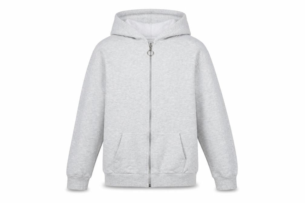 New Look 915 Girls Grey Cotton Full Zip Hoodie Size 14-15 Years Zip