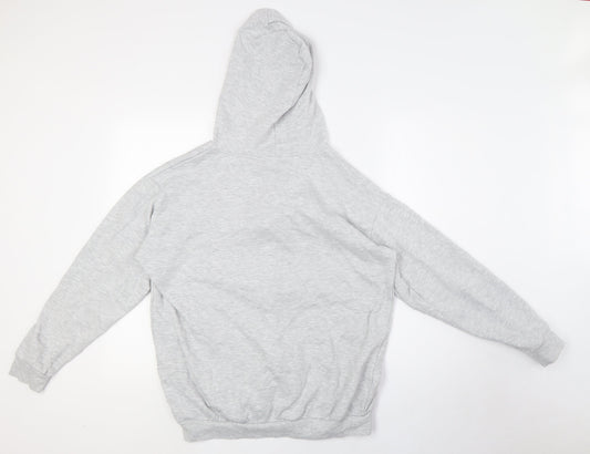 newlook 915 Girls Grey Cotton Full Zip Hoodie Size 14-15 Years Zip