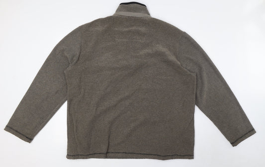 Atlantic Bay Mens Beige Polyester Pullover Sweatshirt Size XL - 1/4 Zip
