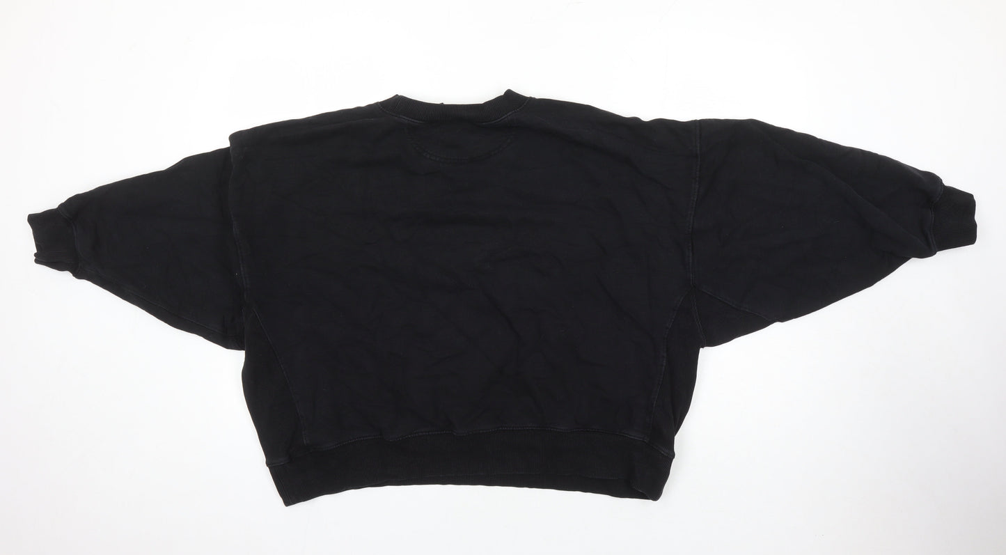 ASOS Womens Black Cotton Blend Pullover Sweatshirt Size 12