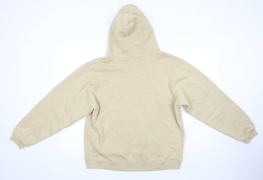 PRETTYLITTLETHING Womens Beige Cotton Pullover Hoodie Size M