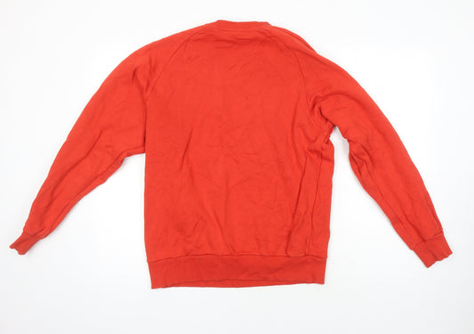 Umbro Womens Red 100% Cotton Pullover Sweatshirt Size L