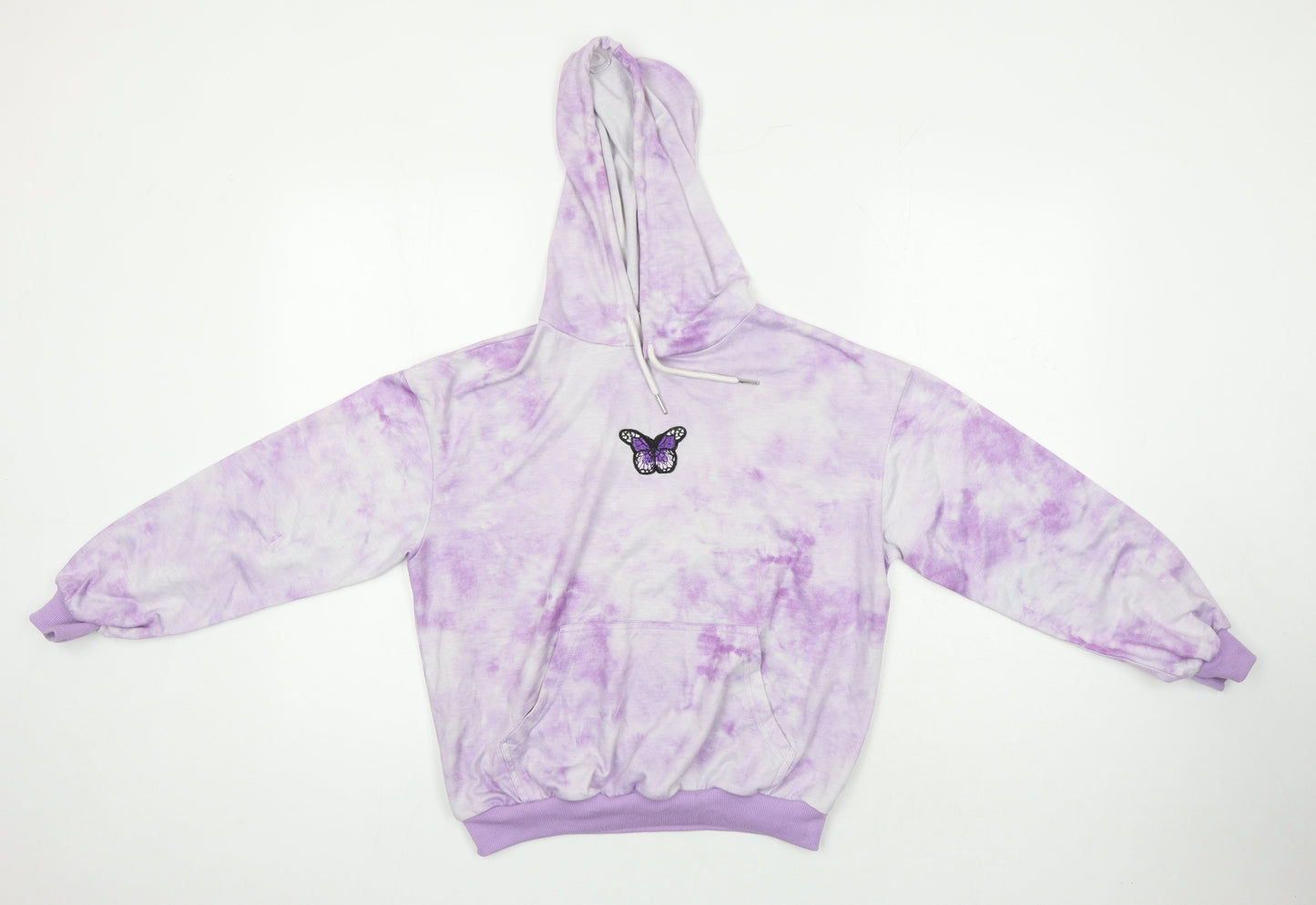 ROMWE Girls Purple Polyester Pullover Hoodie Size XS