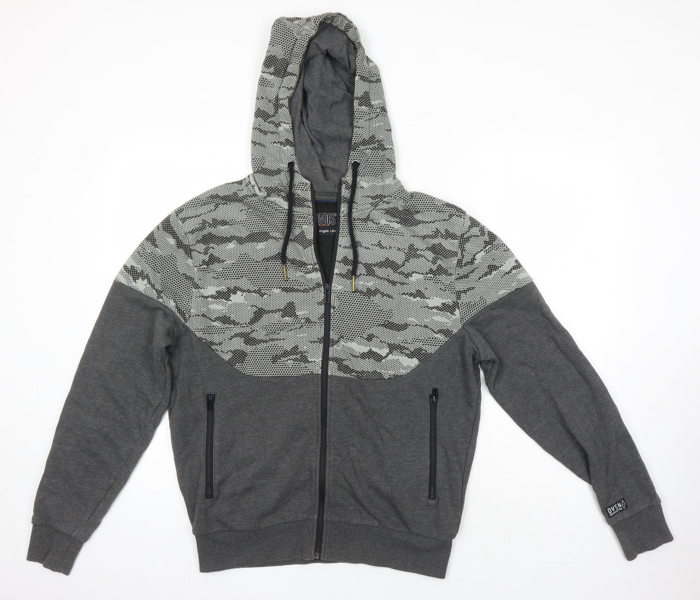 C&A Mens Multicoloured Cotton Full Zip Hoodie Size M