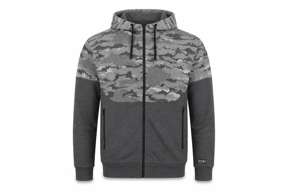 C&A Mens Multicoloured Cotton Full Zip Hoodie Size M