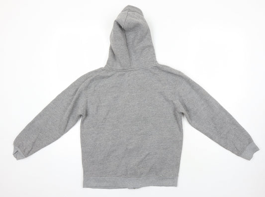 Soul & Glory Boys Grey Cotton Full Zip Hoodie Size 11-12 Years Zip