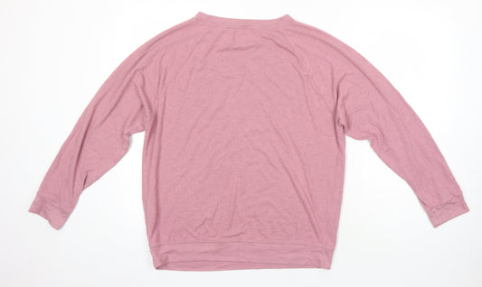 NEXT Womens Pink Viscose Pullover Sweatshirt Size M