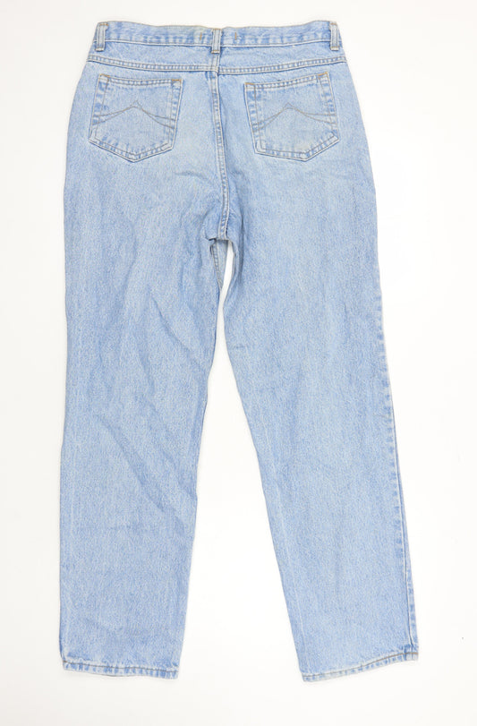 Denim Company Womens Blue Cotton Mom Jeans Size 34 in L27.5 in Regular
