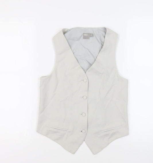 ASOS Womens Grey Jacket Waistcoat Size 8 Button