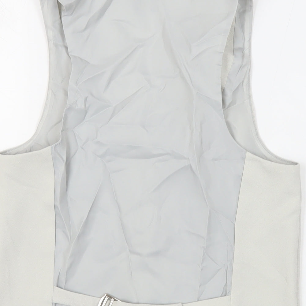 ASOS Womens Grey Jacket Waistcoat Size 8 Button