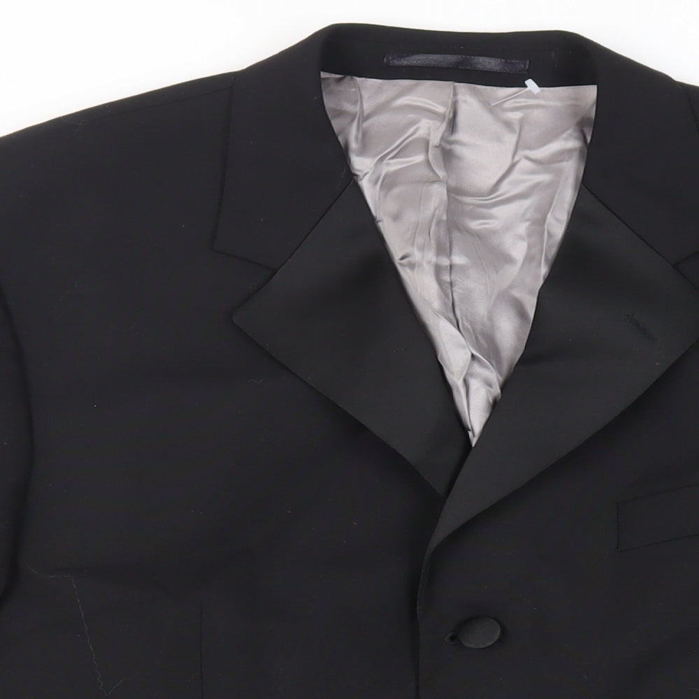 Karl Jackson Mens Black Polyester Tuxedo Suit Jacket Size 42 Regular