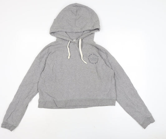 Jack Wills Womens Grey Cotton Pullover Hoodie Size 12