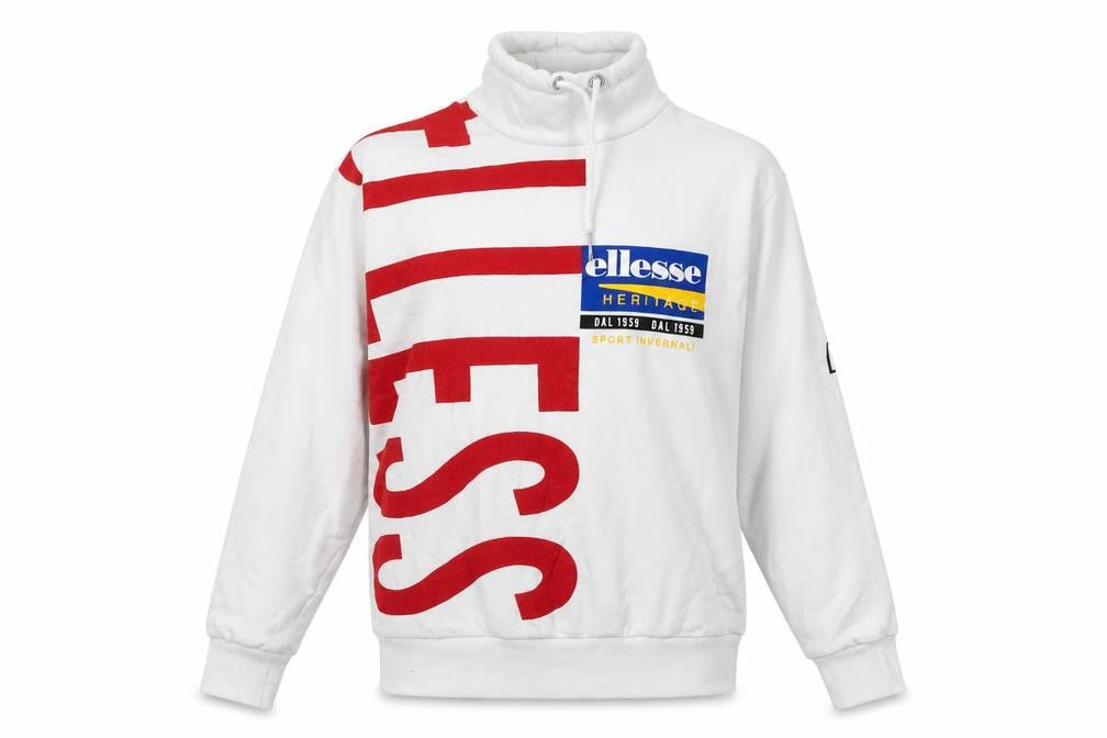 Womens UK 6 Regular ellesse White Pullover Sweatshirt
