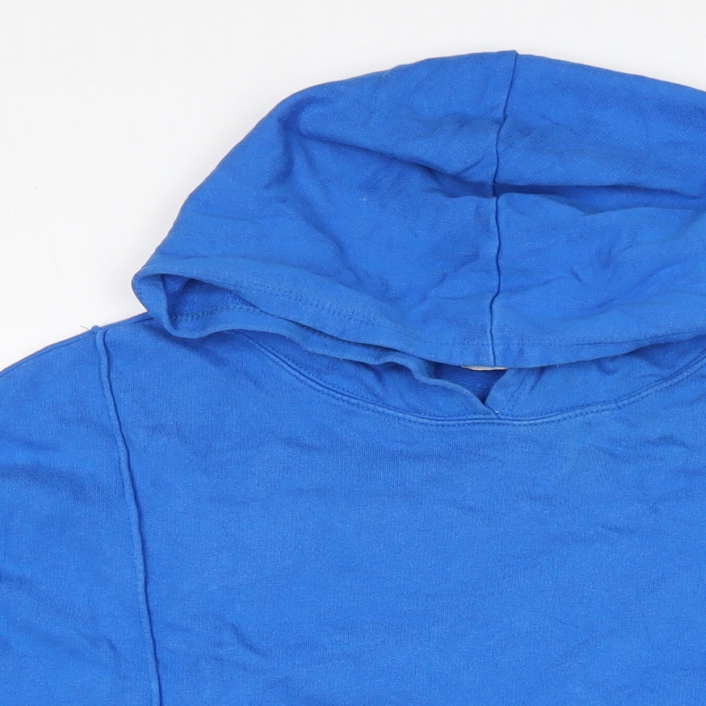 ASOS Womens Blue Cotton Pullover Hoodie Size 10