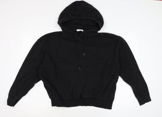 Weekend Womens Black Cotton Pullover Hoodie Size S
