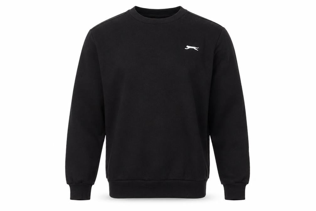 Mens UK L Regular Slazenger Black Pullover Sweatshirt