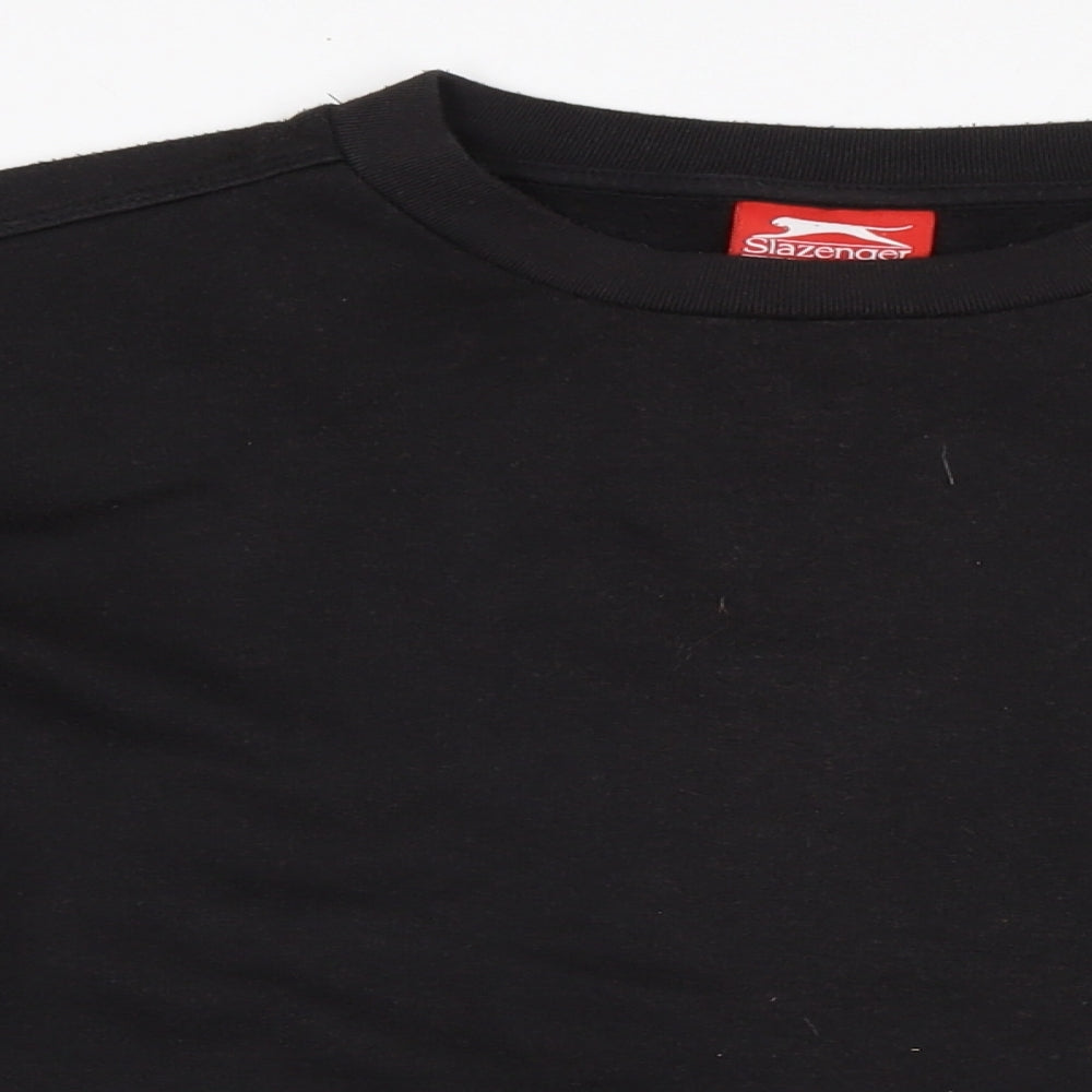 Slazenger Mens Black Cotton Pullover Sweatshirt Size L
