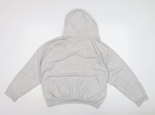 PRETTYLITTLETHING Womens Grey Cotton Pullover Hoodie Size M