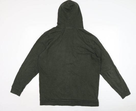 ASOS Mens Green Cotton Pullover Hoodie Size M