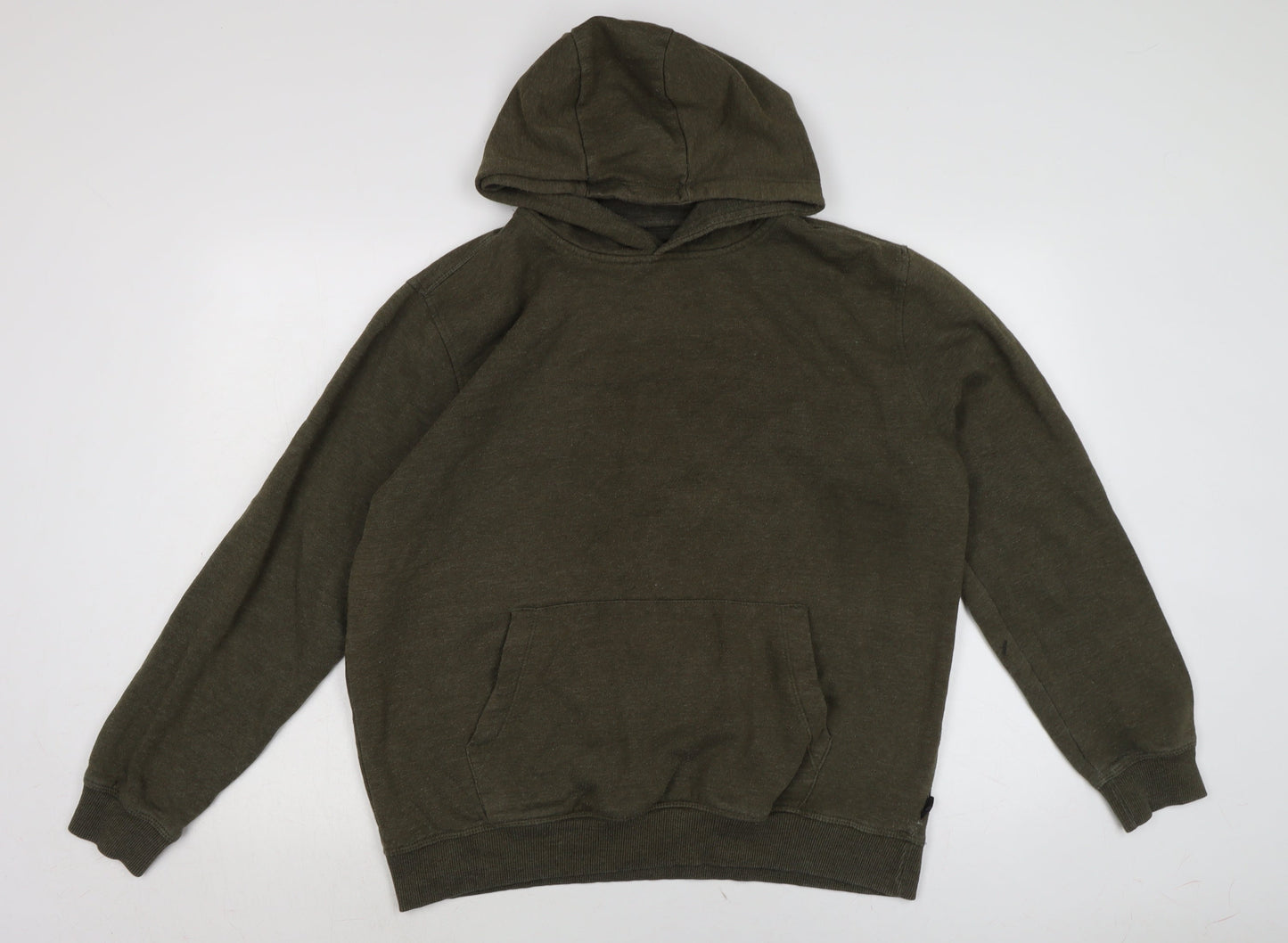 Burton Mens Green Cotton Pullover Hoodie Size L