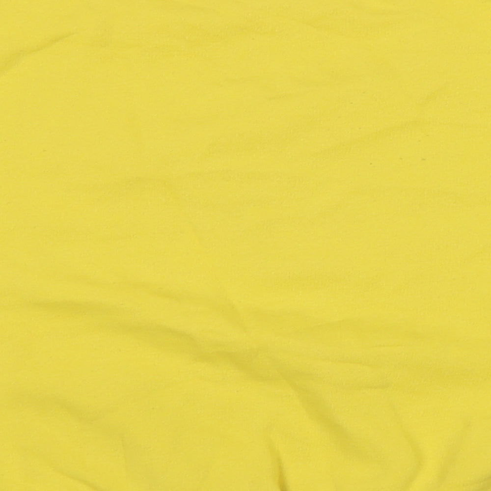 Disney Womens Yellow Cotton Pullover Sweatshirt Size L