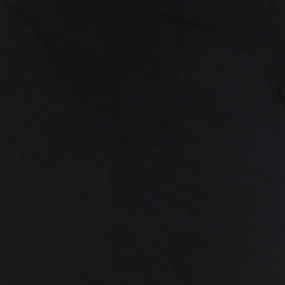 New Look Womens Black Cotton Basic T-Shirt Size 12 Round Neck - Bride Squad