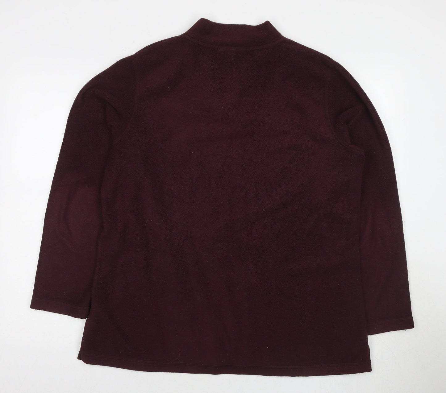 Lands' End Womens Red Polyester Pullover Sweatshirt Size 14 Pullover - Size 14-16