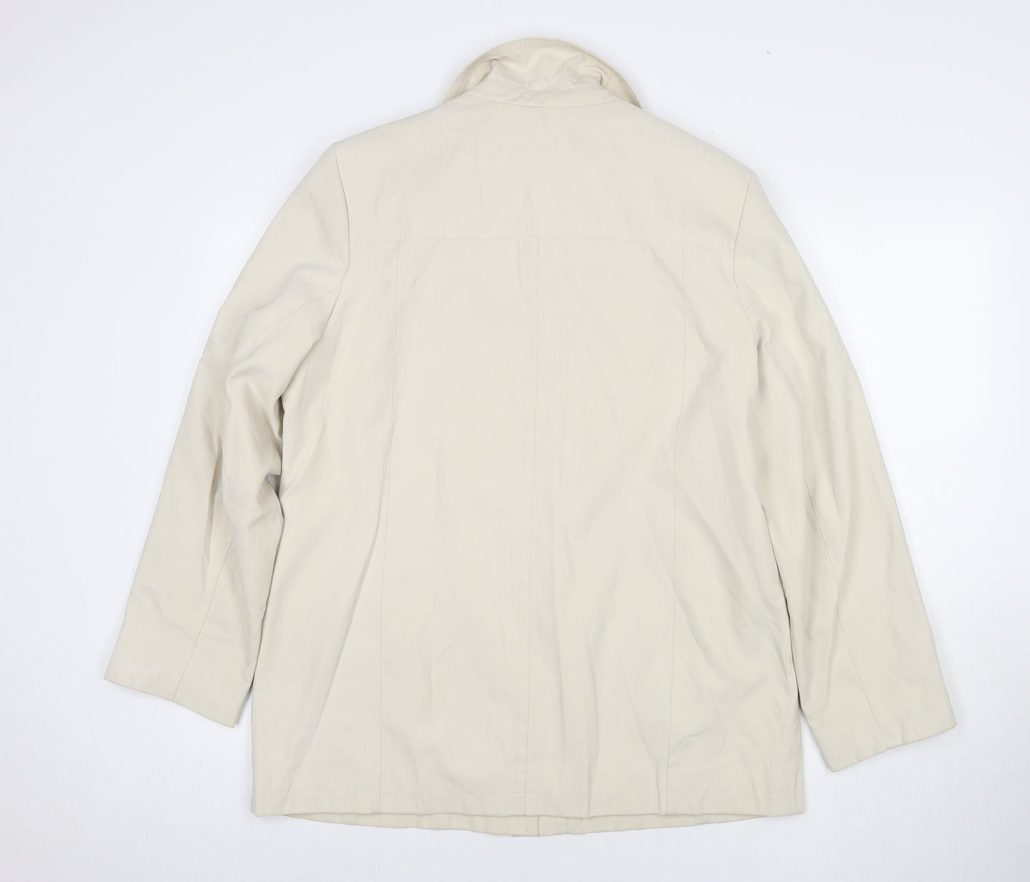 EWM Womens Ivory Jacket Coat Size 14 Zip