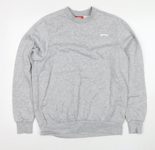 Slazenger Mens Grey Polyester Pullover Sweatshirt Size S
