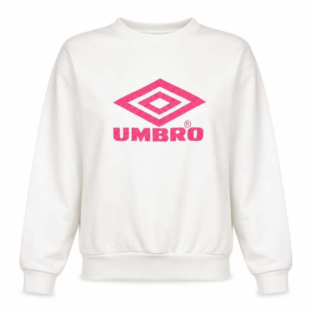 Womens UK L Regular Umbro White Pullover Sweatshirt