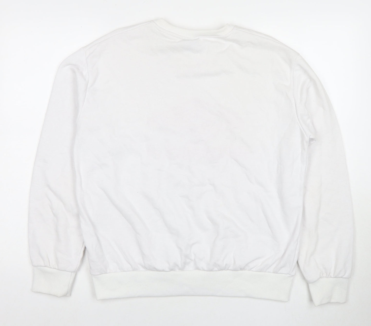 Umbro Womens White Cotton Pullover Sweatshirt Size L Pullover - Logo