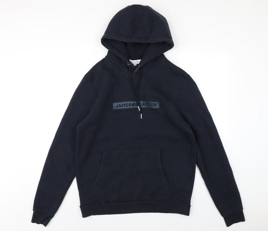 Jameson Carter Mens Blue Cotton Pullover Hoodie Size M