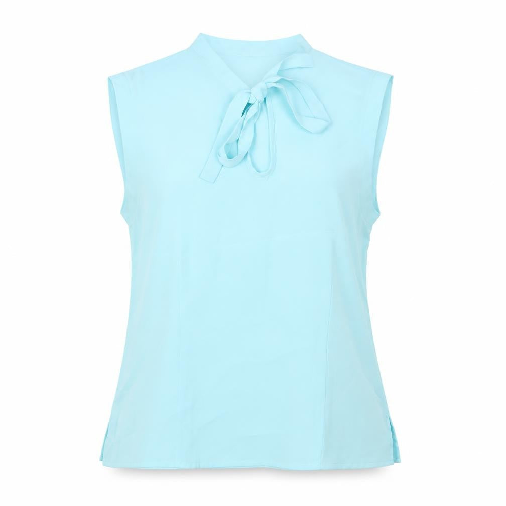 Womens UK Size 12 Lakeland Blue Polyester Blouse