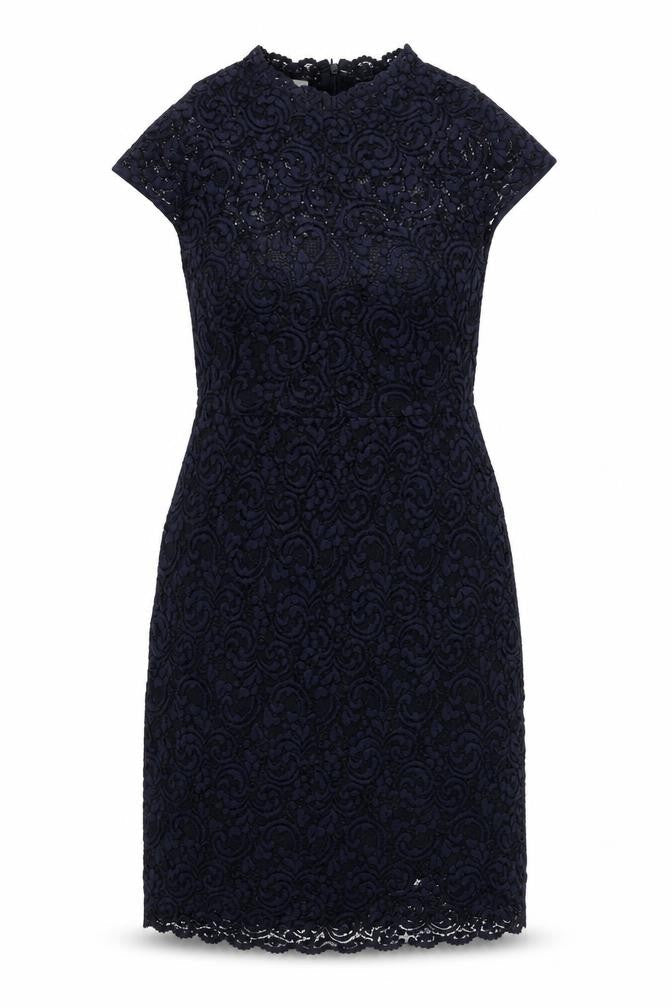 Phase Eight Womens Blue Polyamide A-Line Size 12 Round Neck Zip