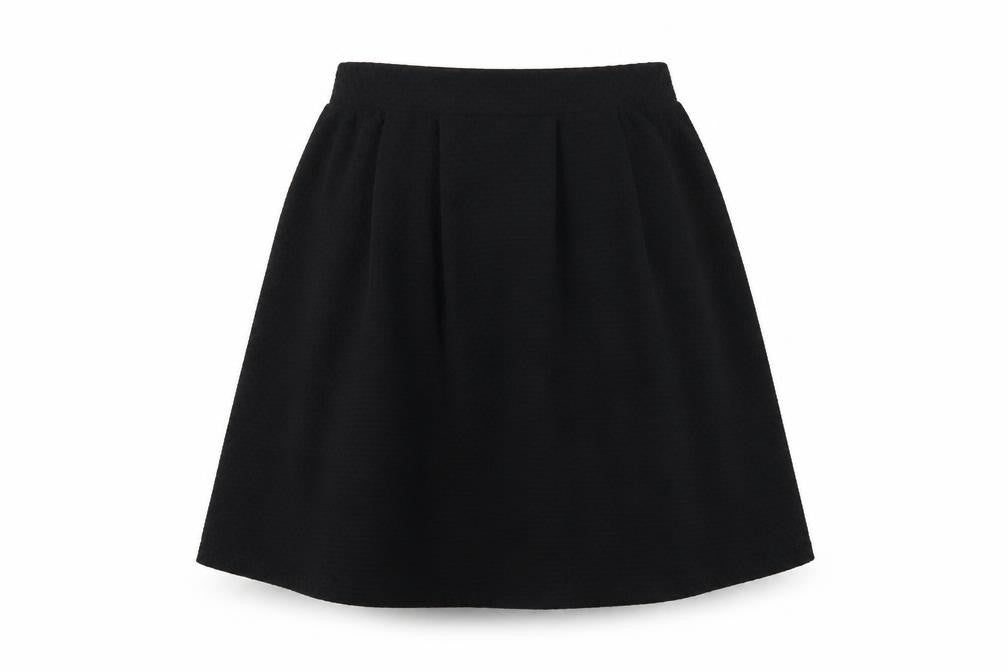 Jane Norman Womens Black Polyester A-Line Skirt Size 8