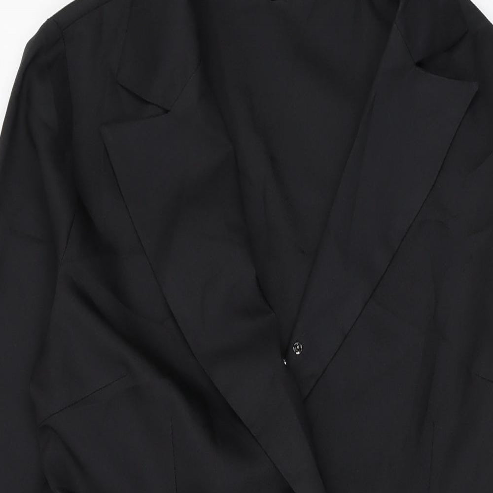 In the Style Womens Black Jacket Size 14 Button