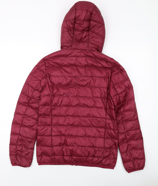 Lee Cooper Womens Red Puffer Jacket Jacket Size 8 Zip