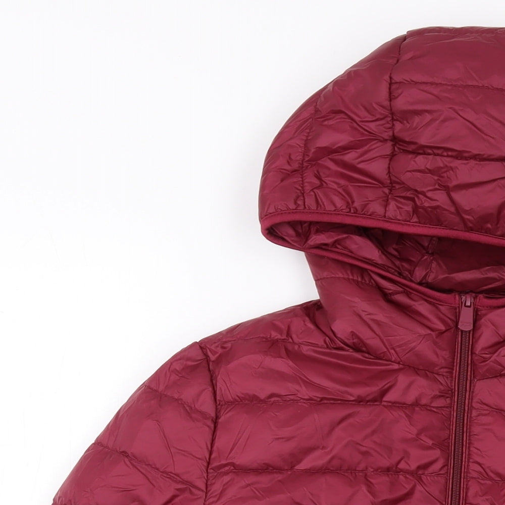 Lee Cooper Womens Red Puffer Jacket Jacket Size 8 Zip