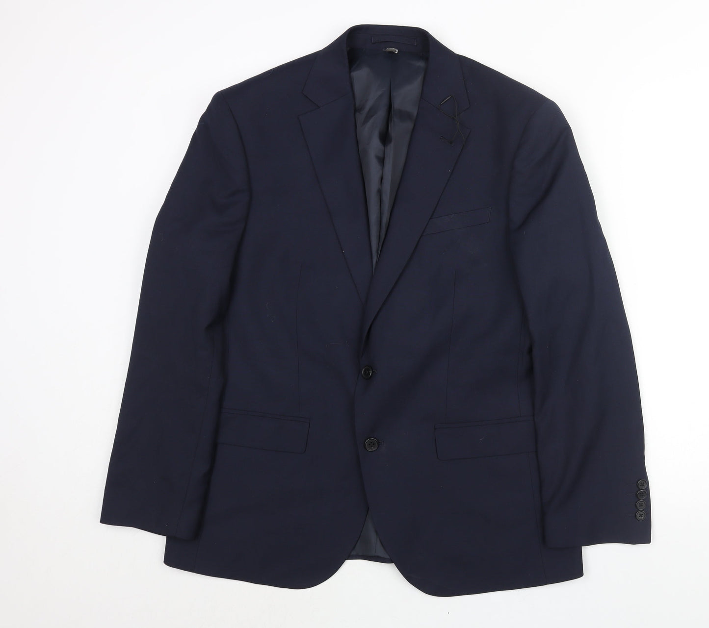 Marks and Spencer Mens Blue Polyester Jacket Suit Jacket Size 40 Regular