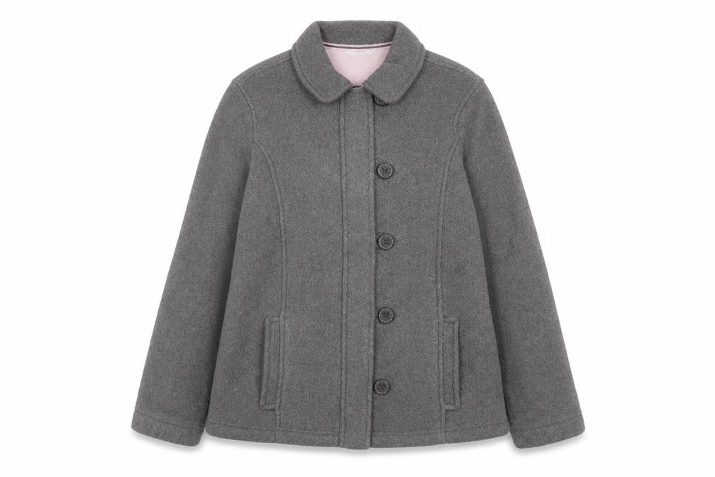 Marks & Spencer Womens Grey Jacket Size 14 Zip