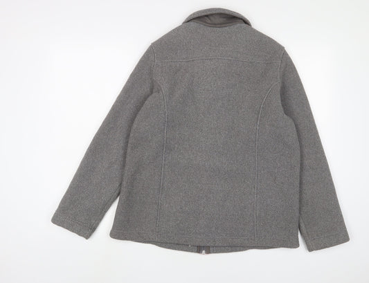 Marks and Spencer Womens Grey Jacket Size 14 Zip