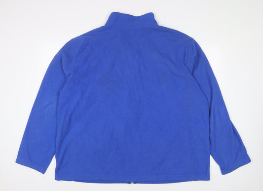Star Mens Blue Jacket Size 2XL Zip - Logo, Embroidered