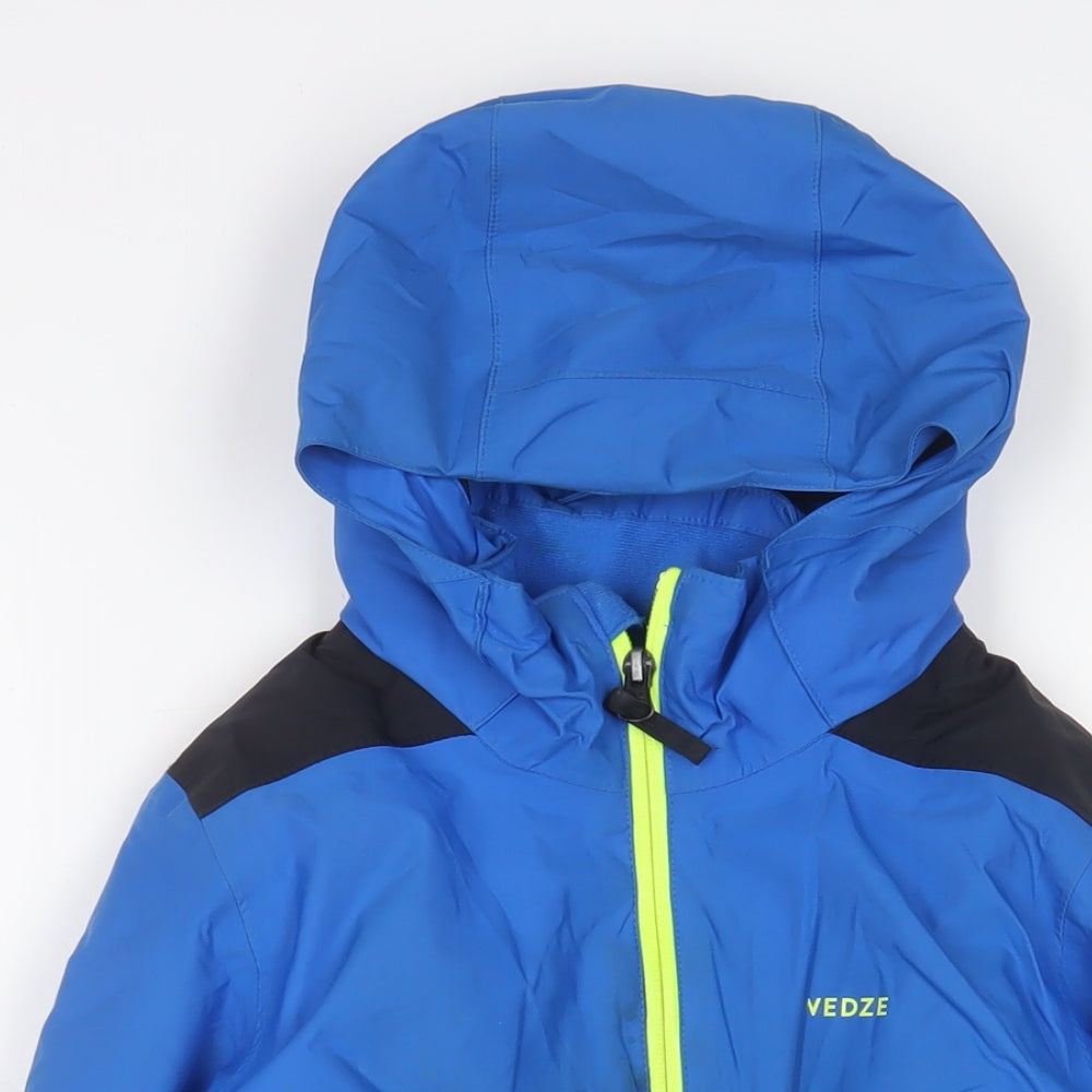 Wedze Boys Blue Basic Coat Coat Size 6 Years Zip - Zip Pockets